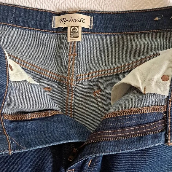 NWOT Madewell Womens Baggy Straight Medium Wash Stretch High Rise‎ Jeans Size 28